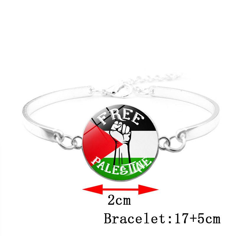 Free Palestine Bracelet | Palestinian Flag Keffiyeh Bracelet (MAC081) - SJB-DIAMOND ELITES