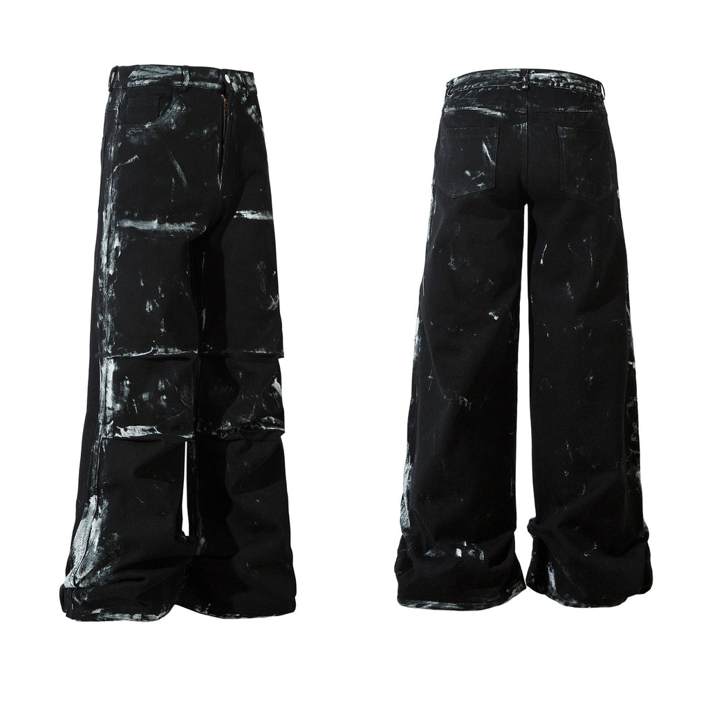Men's American-style Retro Heavy-duty Painted Multi-pocket Jeans Lootquake LLC