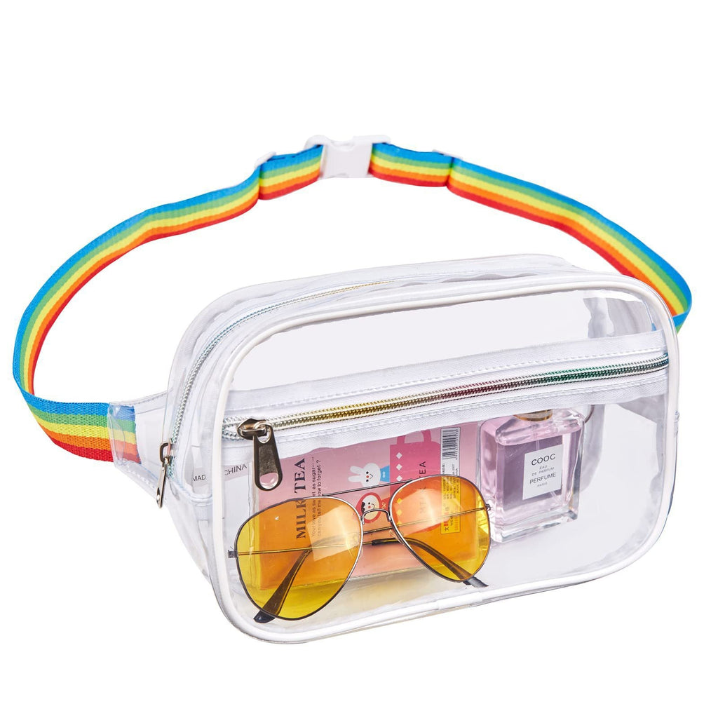 PVC Transparent Belt Bag – Adjustable Shoulder Strap Crossbody Fanny Pack for Sports & Travel – Waterproof Chest Purse with Stylish Design - SJB-DIAMOND ELITES