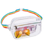 PVC Transparent Belt Bag – Adjustable Shoulder Strap Crossbody Fanny Pack for Sports & Travel – Waterproof Chest Purse with Stylish Design - SJB-DIAMOND ELITES