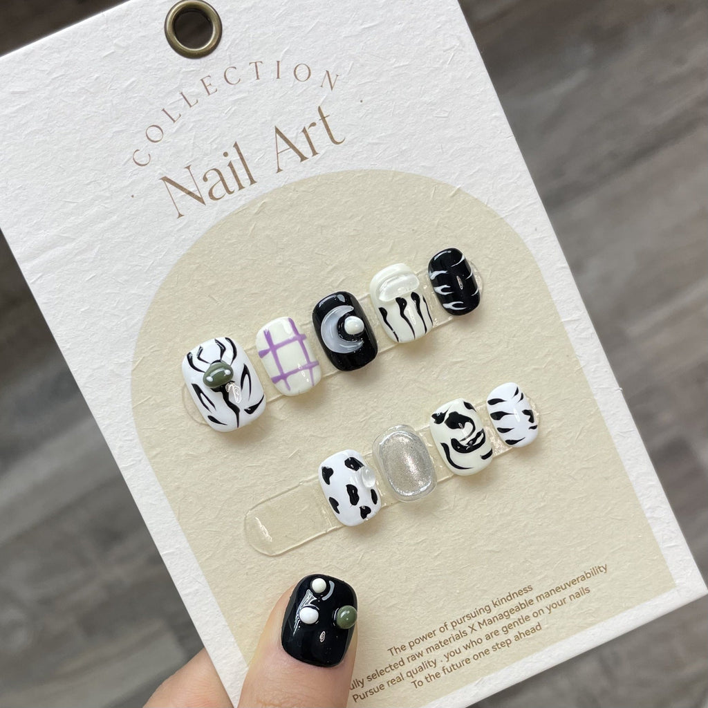 1022- Handmade press on nails fake nails removable