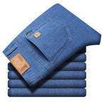 Summer Ultra-thin Tencel Men's Loose Straight Light Blue Thin And Comfortable Jeans Lootquake LLC