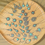 Fashion Turquoise Long Pendant Ear Rings Suit