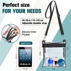 Transparent crossbody bag small, PVC messenger bag shoulder crossbody bag for concert stadium - SJB-DIAMOND ELITES