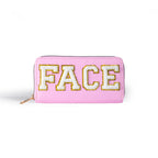 Women's alphabet embroidered wallet, long coin purse, nylon zipper ticket holder, multi-function card bag - SJB-DIAMOND ELITES