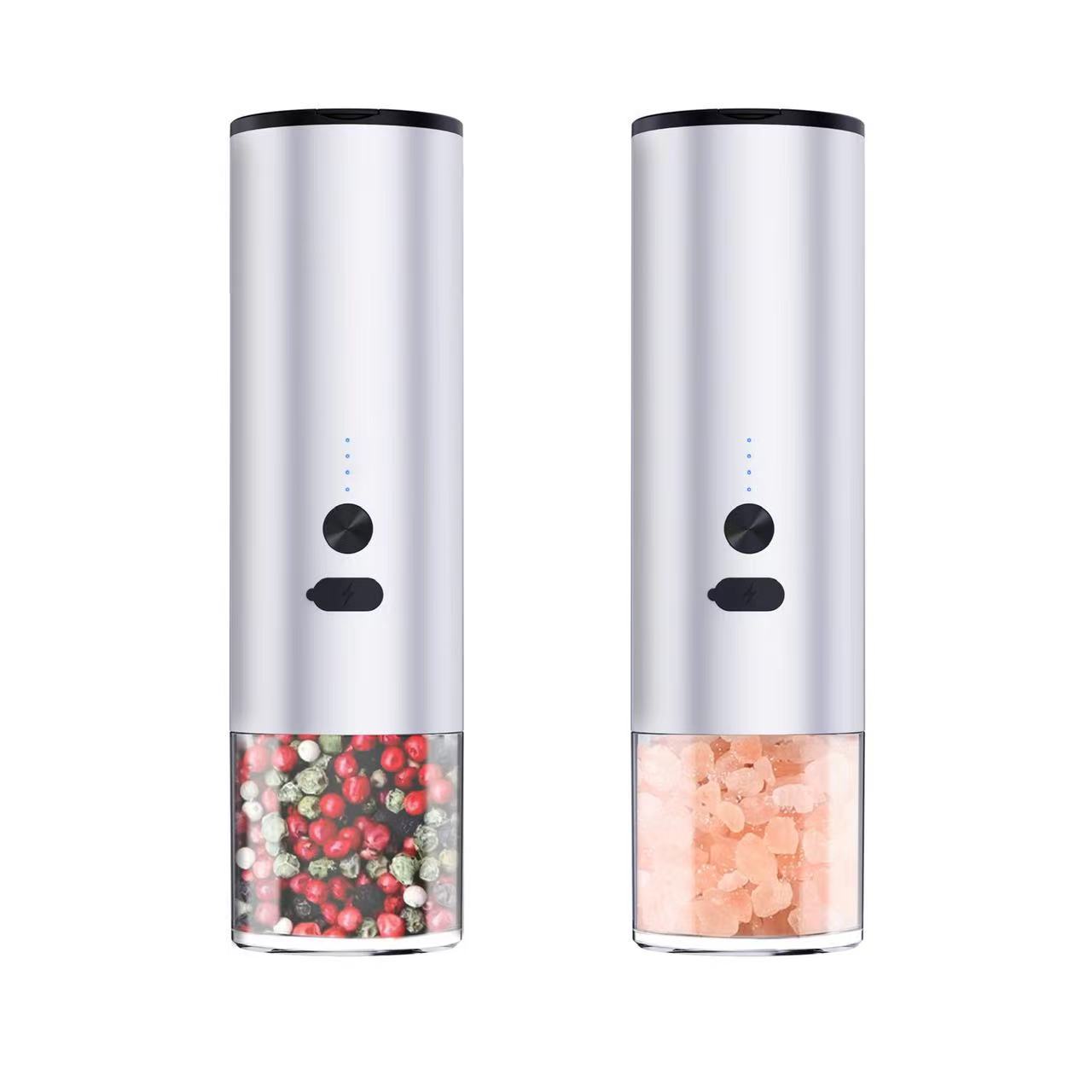Electric Food Corn Soybean Salt And Pepper Grinder Mill Machine Rechargeable Electric Pepper And Salt Grinder Set With LED Kitchen Gadgets Pi-Mart