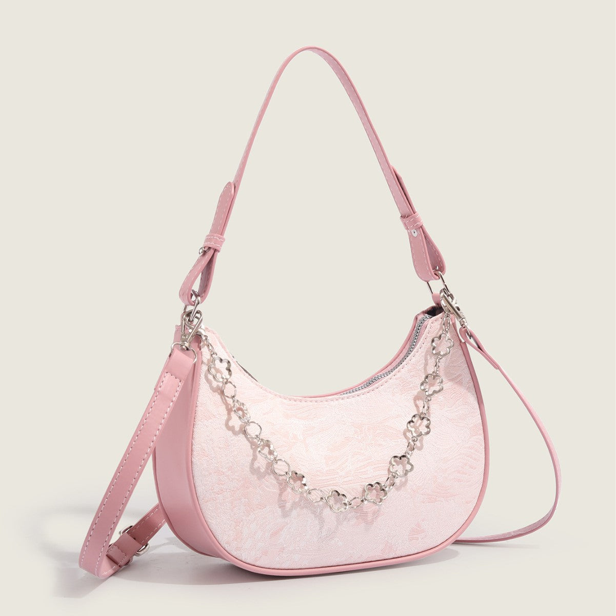 Women hobo bag, armpit bag, autumn fashion design shoulder bag, crossbody small shoulder bag pink for girls - SJB-DIAMOND ELITES
