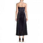 Satin Pleated Tube Dress