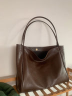 Women's soft leather tote bag, large capacity tote bag, hand bag shoulder, armpit bag class commute - SJB-DIAMOND ELITES
