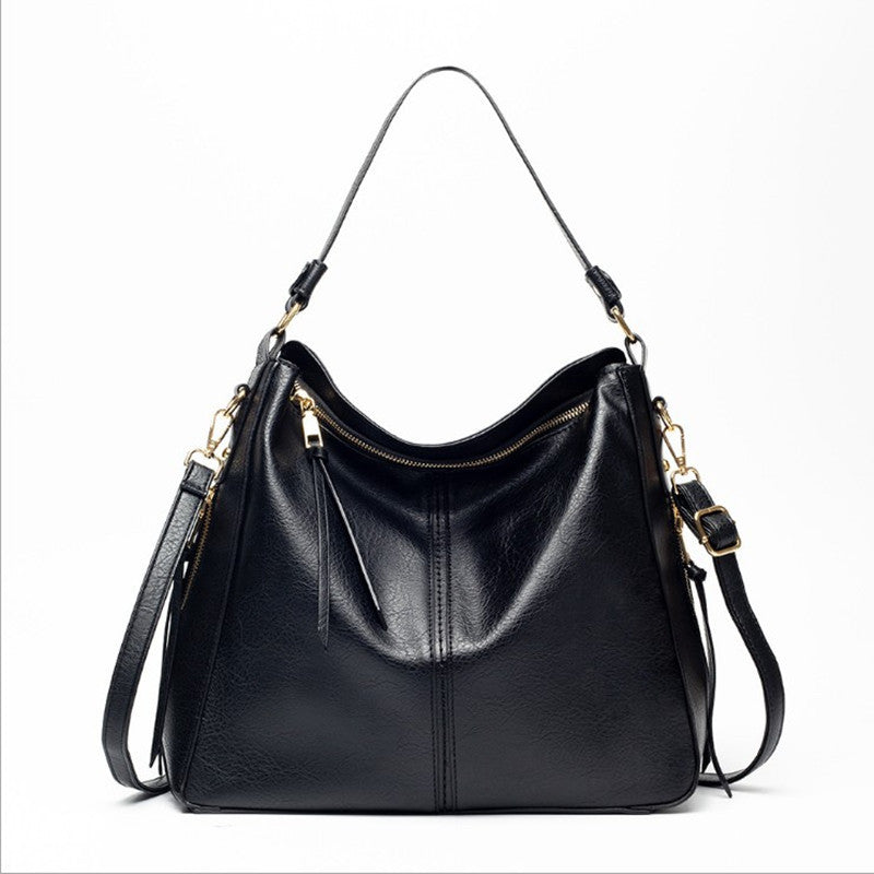 Large vegan leather hobo handbag for women with detachable long strap SHOMICOBOUTIQUE