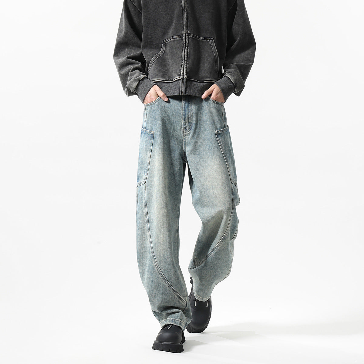 New Men's Matchet Pants Stitching Three-dimensional Design Trousers Lootquake LLC