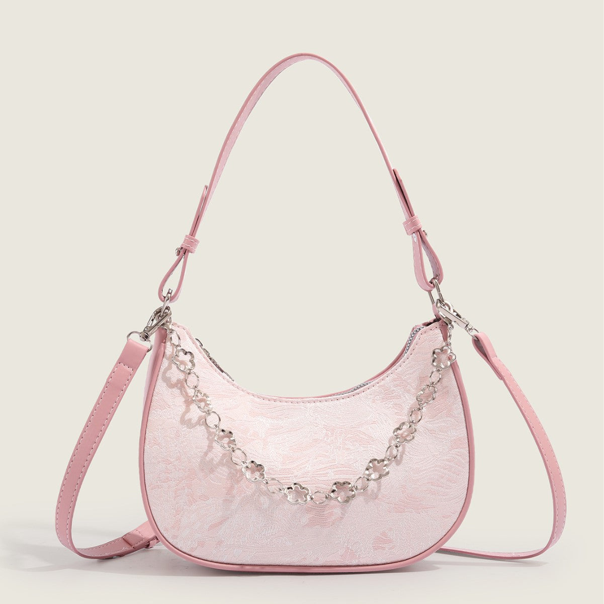 Women hobo bag, armpit bag, autumn fashion design shoulder bag, crossbody small shoulder bag pink for girls - SJB-DIAMOND ELITES