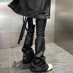 Men's Women's Coated Stretch Flared Jeans Lootquake LLC