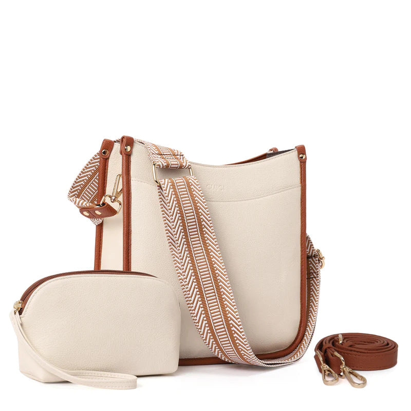 Fashion crossbody shoulder bag, versatile women's crossbody bag with two shoulder straps, small women crossbody bag, Small Crossbody Purse for Women Triple Zip, - SJB-DIAMOND ELITES