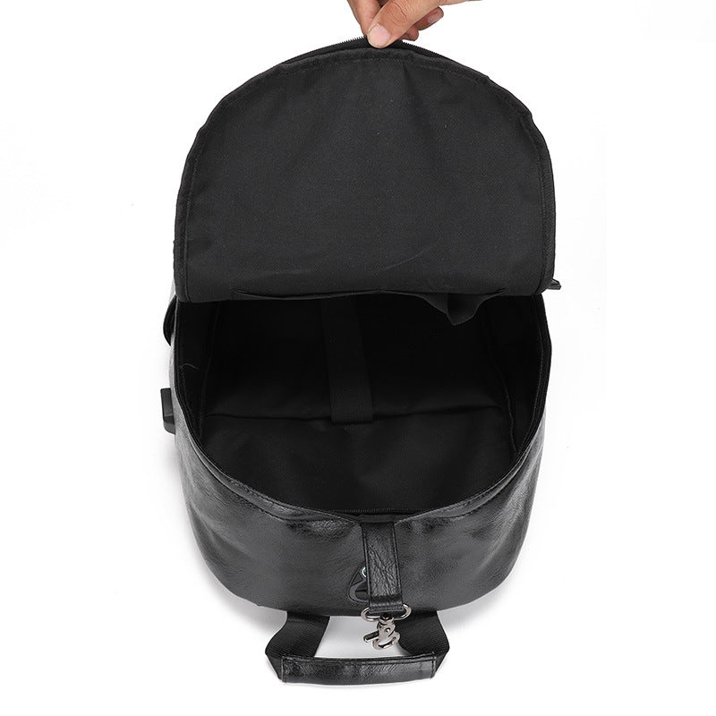 Boutique Men's Backpack Fashion Business Fan Large Capacity Soft Leather Backpack Travel Men's Short-haul School Bag MB21080302 - SJB-DIAMOND ELITES