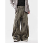 Loose Street Pleated Dirty Dyed Cargo Jeans Lootquake LLC