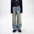 American Style Washed-out Vintage Straight Casual Loose Jeans Lootquake LLC