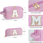 Travel Makeup Bag, Chenier Striped Makeup Bag, 2 in 1 lightweight makeup bags,Makeup bags, travel makeup bags,Makeup bag organizers,Makeup bags, small - SJB-DIAMOND ELITES