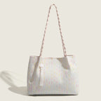 Knitted tote bag, women hobo bag, women's large capacity shoulder bag, commuter underarm canvas bag women - SJB-DIAMOND ELITES