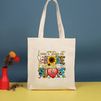 Canvas printed shoulder bag, fashionable and lightweight shopping bag, large-capacity cotton bag 2pcs hobo. - SJB-DIAMOND ELITES