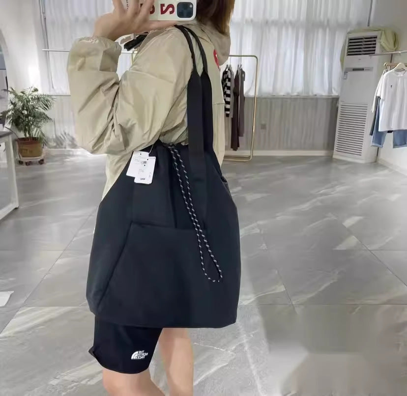 shoulder sports nylon bag waterproof multi-purpose drawstring shoulder bag storage large capacity yoga bag hobo - SJB-DIAMOND ELITES