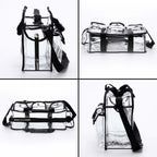 Transparent PVC cosmetic bag, waterproof swimming bag, washing beach bag, large-capacity cosmetic bag, large-capacity storage bag - SJB-DIAMOND ELITES