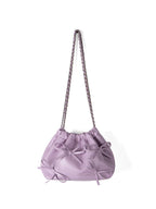 Commuter versatile chain bag, bow soft leather crossbody bag women, spring fashion shoulder crossbody bag