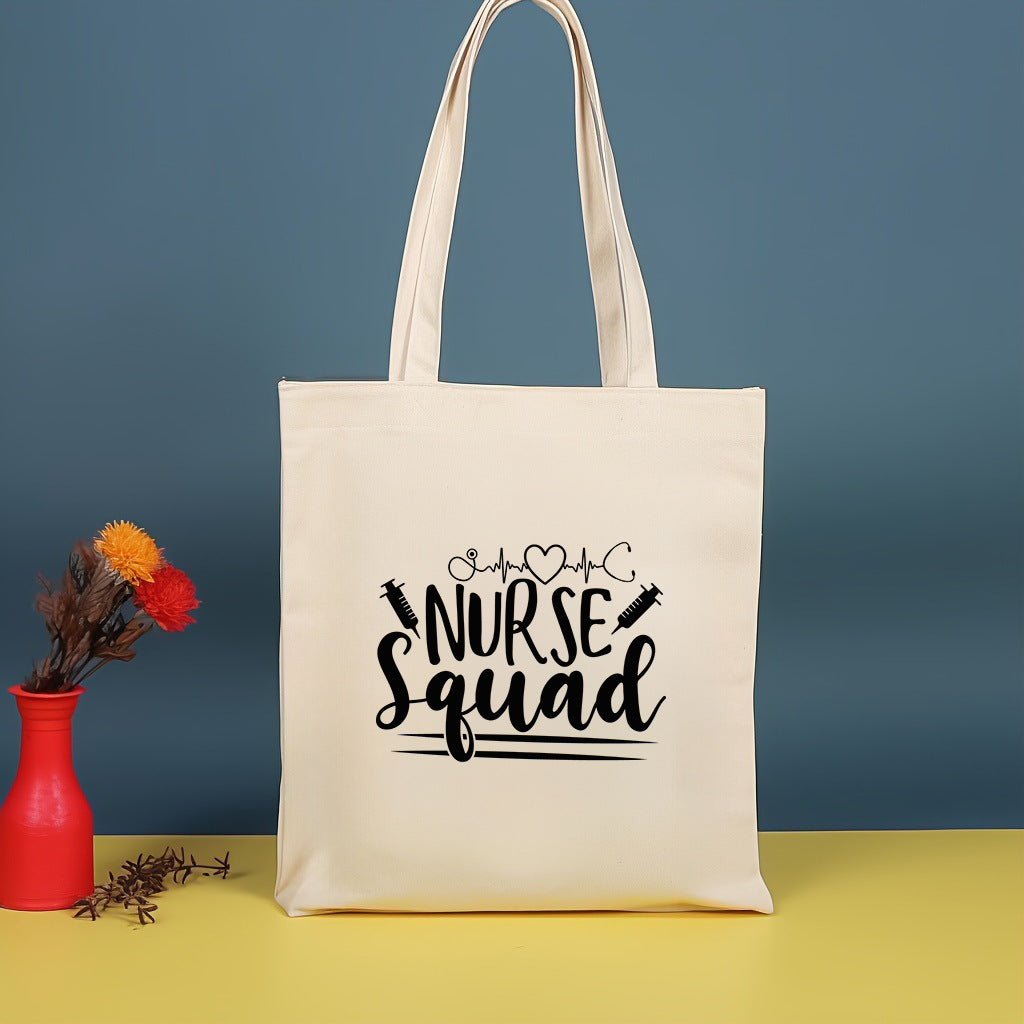 Canvas printed shoulder bag, fashionable and lightweight shopping bag, large-capacity cotton bag 2pcs hobo. - SJB-DIAMOND ELITES