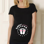 Maternity Shirt Maternity Cute Baby Printed O-Neck Lootquake LLC
