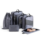 Thickened polyester cloth travel clothes storage bag, travel goods set bundle shoe cover finishing six-piece storage bag - SJB-DIAMOND ELITES