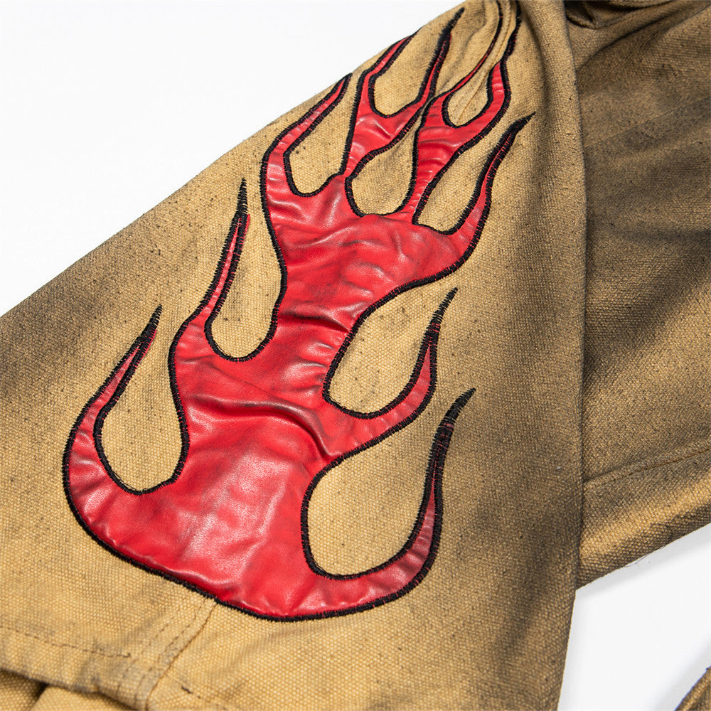 Waste Soil Wind Tie-dyed Old Dirty Cargo Jeans Men Lootquake LLC