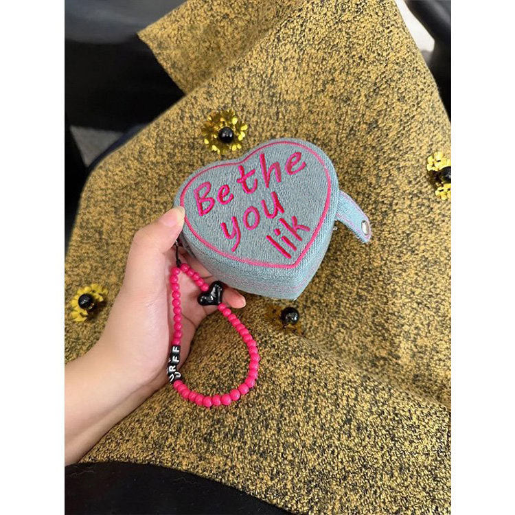 Heart-shaped Cake Jewelry Box Retro Denim Pi-Mart