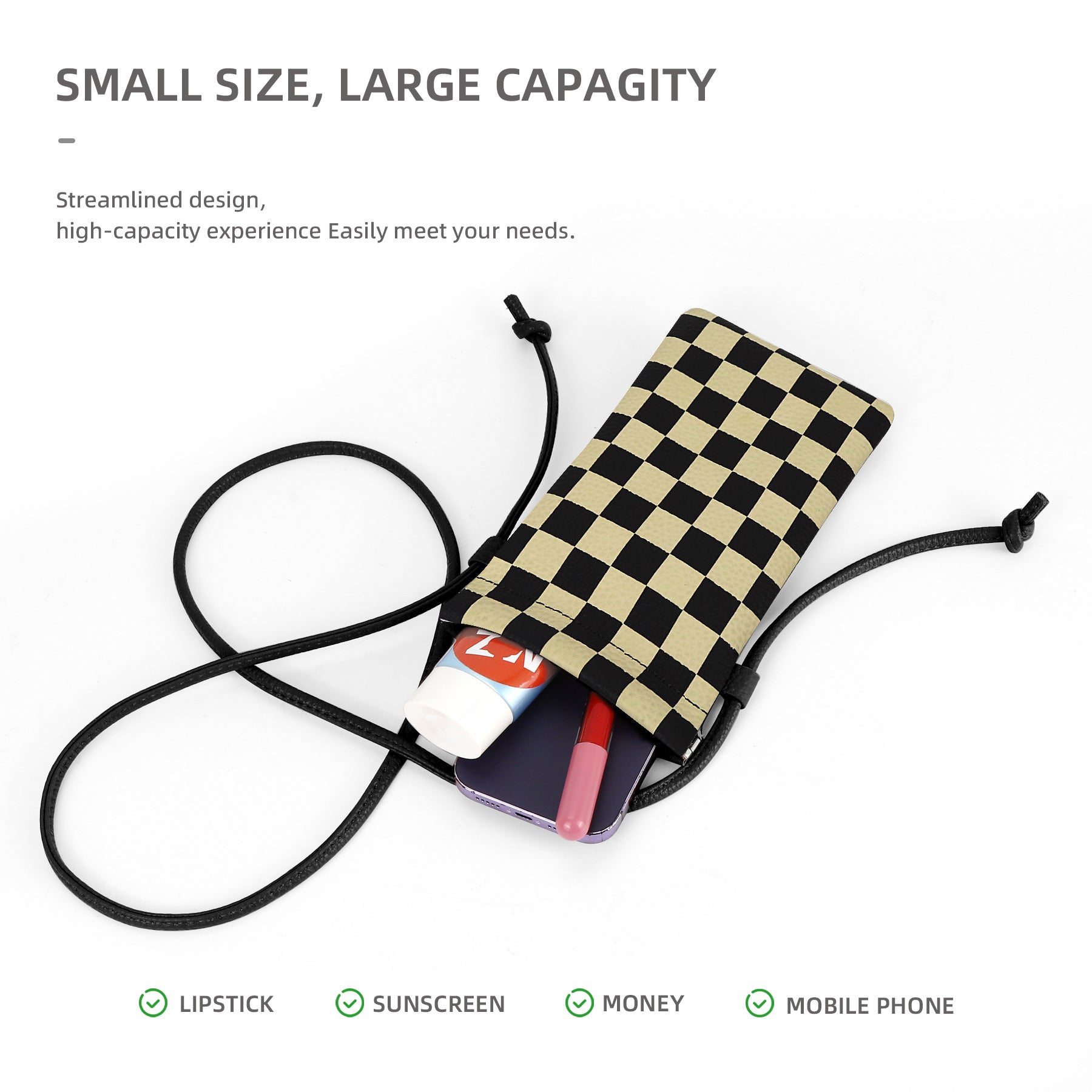 Leather mobile phone bag, mini bag, small satchel for mobile phone, phone purse crossbody - SJB-DIAMOND ELITES