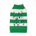 Pet Striped Christmas Lantern Turtleneck Sweater Pi-Mart