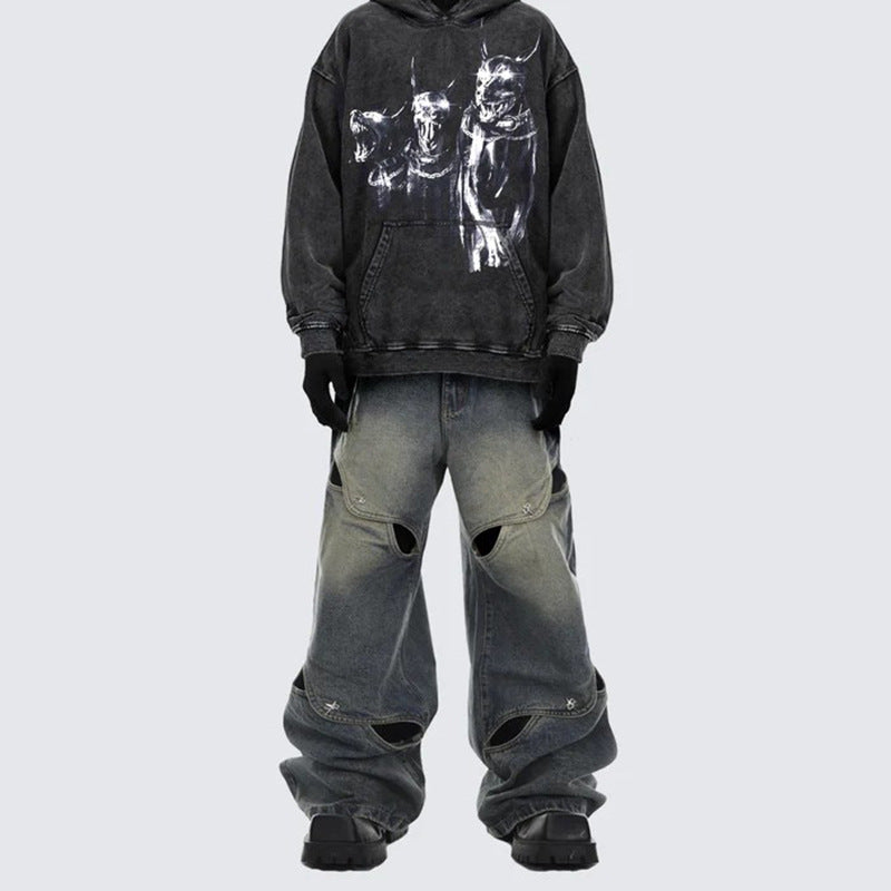 Spring And Summer Casual Wide Leg Hollow Baggy Pants Lootquake LLC