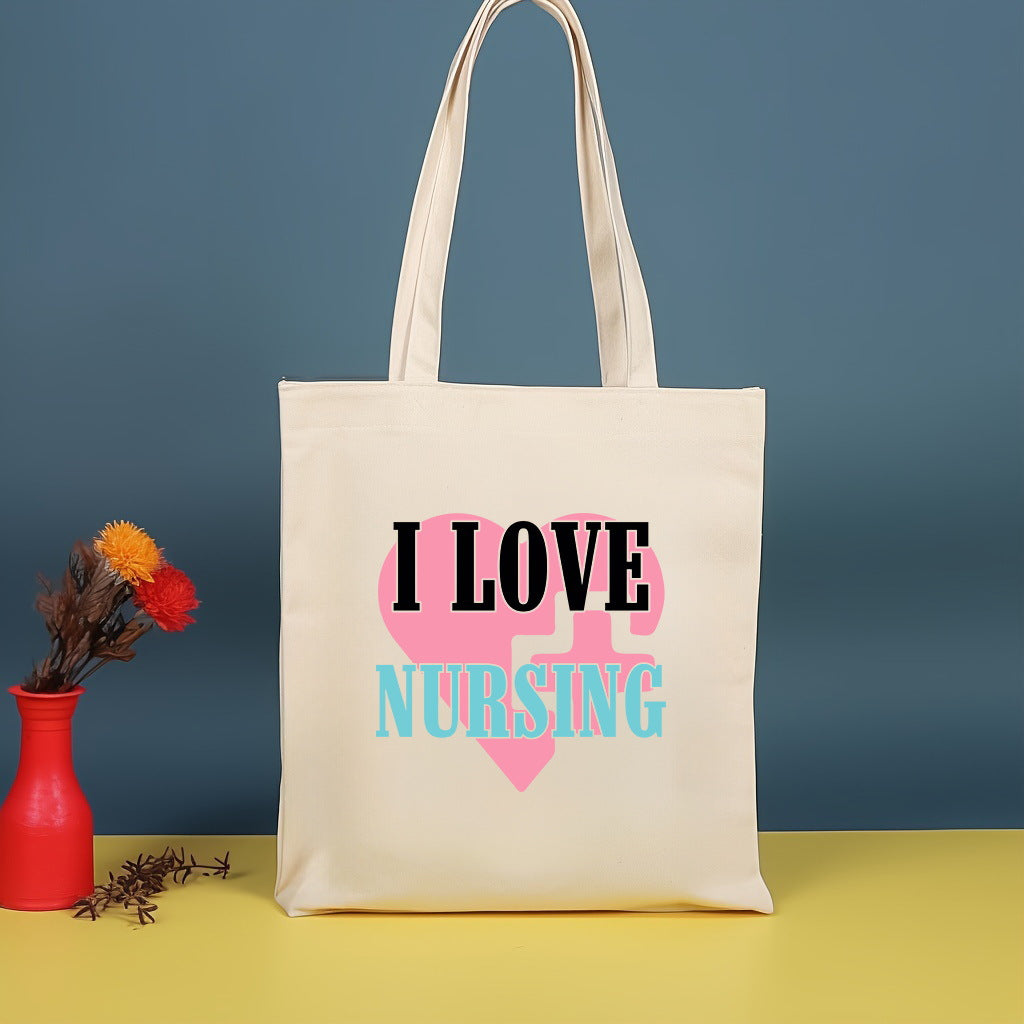 Canvas printed shoulder bag, fashionable and lightweight shopping bag, large-capacity cotton bag 2pcs hobo. - SJB-DIAMOND ELITES