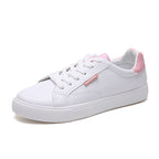 White Women's Sneakers - Flat Bottom Casual Shoes - SJB-DIAMOND ELITES