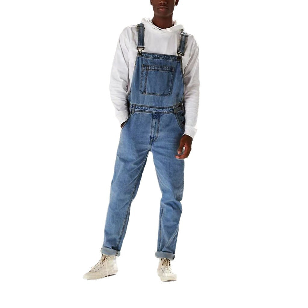 Suspender Pants Suspenders One-piece High Waist Men's Jeans Lootquake LLC