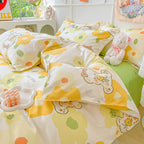 Four-piece Set Sanding Skin Bed Sheet Quilt Cover Pi-Mart