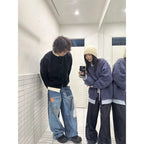 American Retro Independent Design Loose Straight Jeans Men Lootquake LLC
