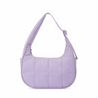 Nylon bag large capacity women's armpit bag, down bag versatile shoulder bag, solid color silk cotton handbag, puffer bag hobo - SJB-DIAMOND ELITES