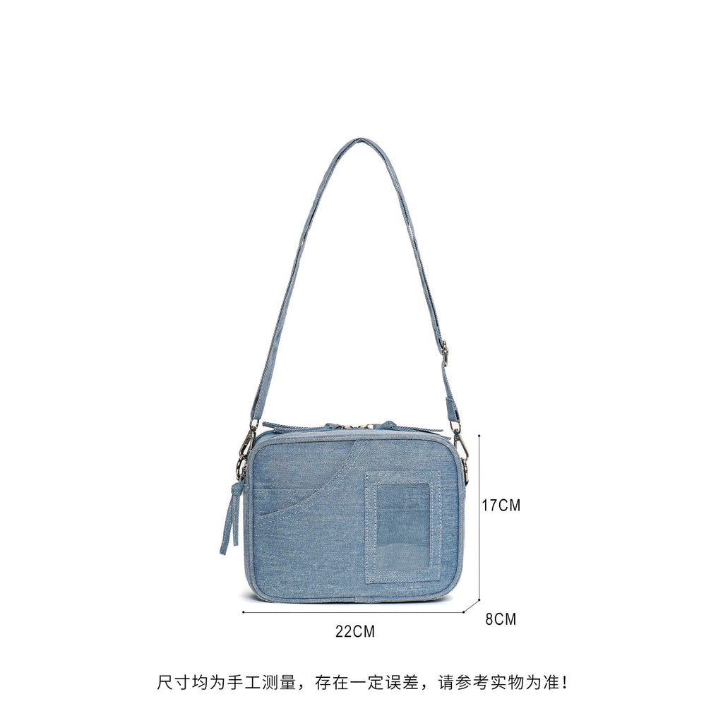 Casual Mini Denim Bag for Women – Versatile Shopping Canvas Bag & Small Shoulder Hobo Bag