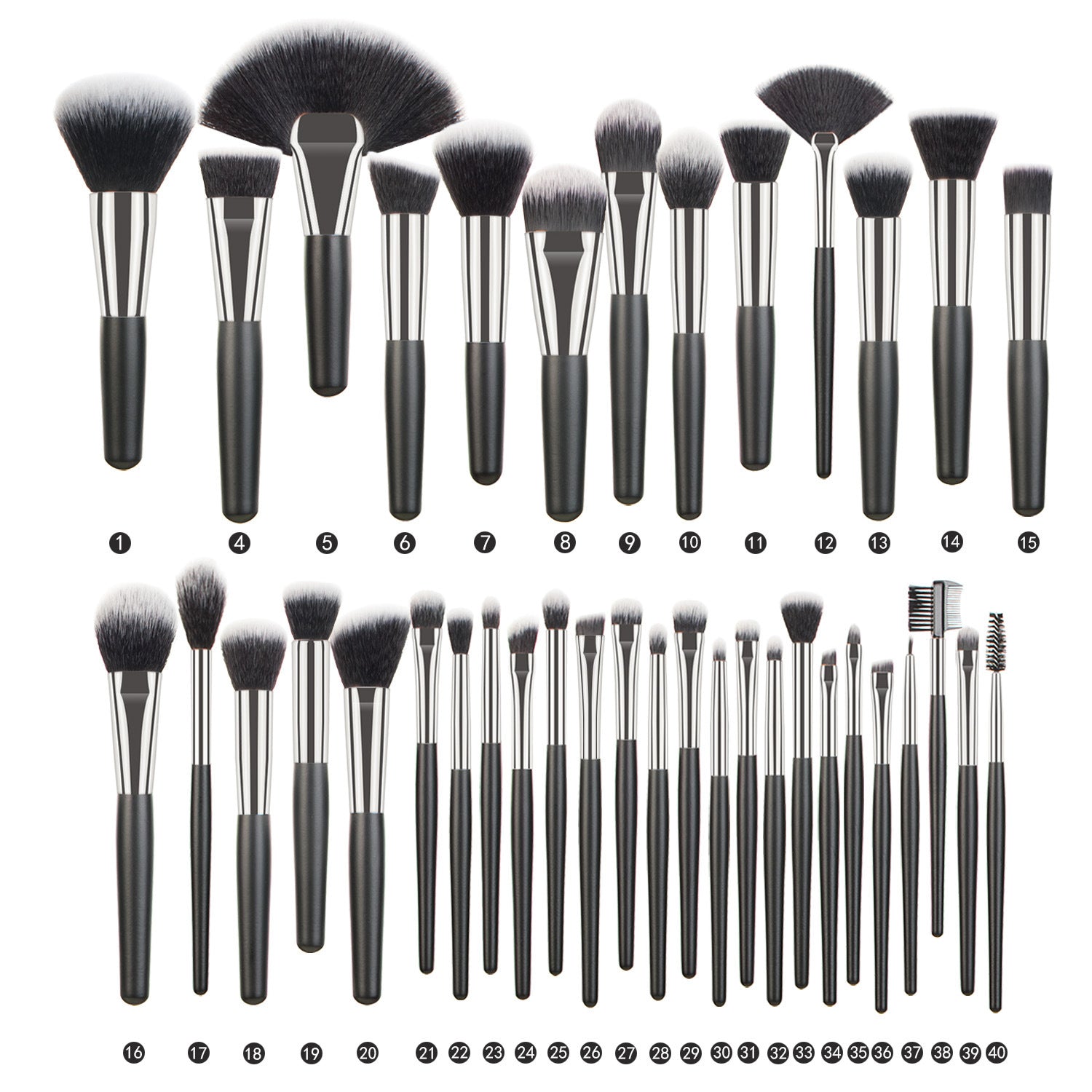 Animal Hair Makeup Brush Full Set Pi-Mart
