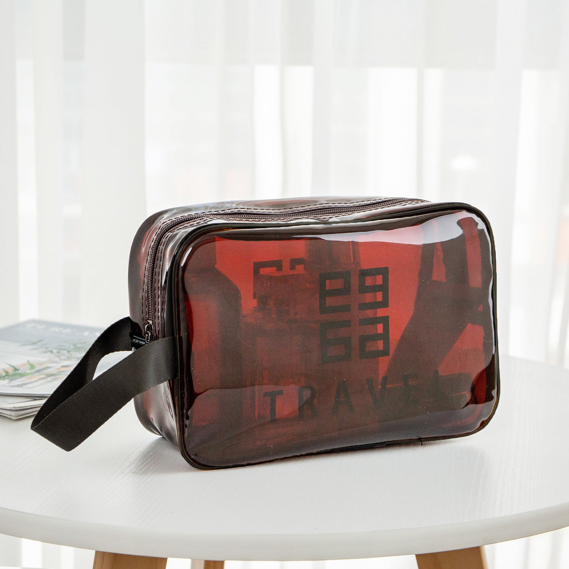 Transparent Toiletry Bag,Wash bag portable cosmetic bag, waterproof travel cosmetics large-capacity storage bag - SJB-DIAMOND ELITES
