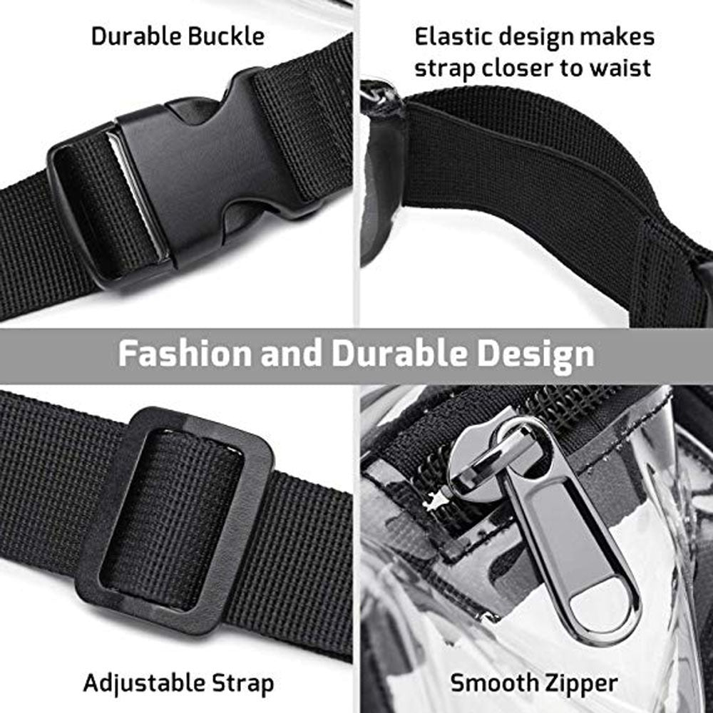 PVC Transparent Bag – Premium Sports Fanny Pack, Waterproof Waist Bag for Outdoor Activities, Rafting Fitness Chest Bag, Travel Portable Belt Bag - SJB-DIAMOND ELITES