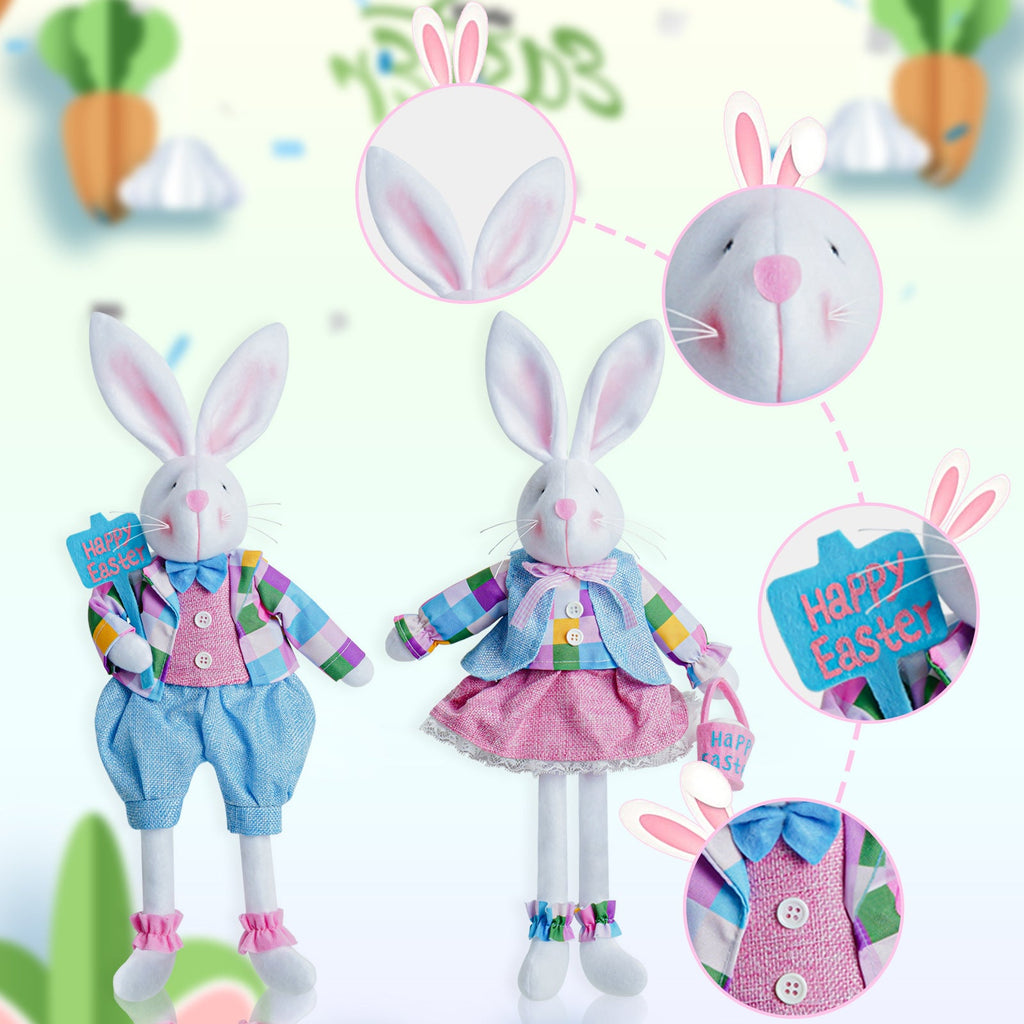 Easter Bunny Doll Easter Party Ornaments Pi-Mart