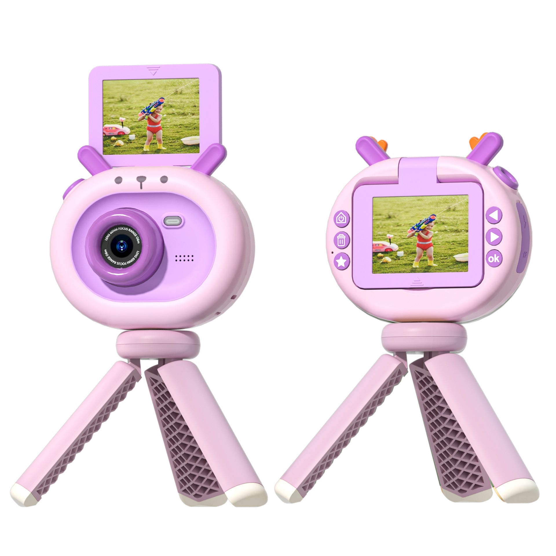 180-degree Flip-screen Children's HD Digital Camera Pi-Mart