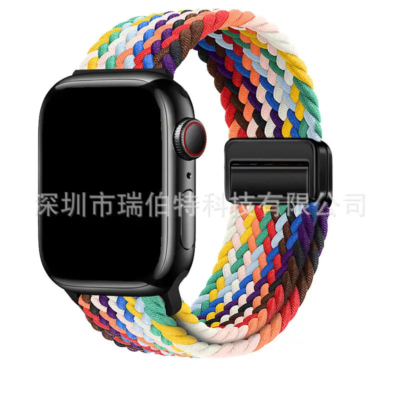 Metal Magnetic Buckle Nylon Braided Stretch Strap - SJB-DIAMOND ELITES