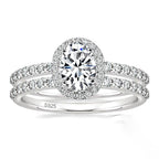 Silver Inlaid Zircon Princess Ring Pi-Mart
