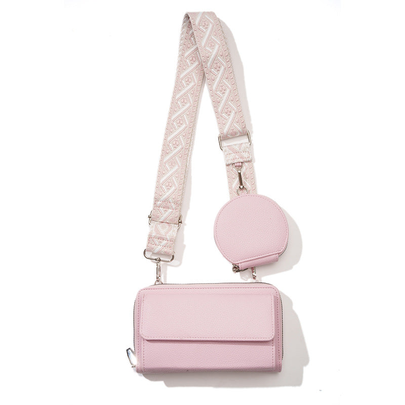 Small crossbody bag for women, 2 in 1 mobile phone satchel design, shoulder crossbody bag, multifunctional wide strap - SJB-DIAMOND ELITES